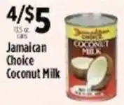 Pioneer Supermarkets Jamaican Choice Coconut Milk offer