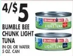 Pioneer Supermarkets Bumble Bee chunk light tuna offer