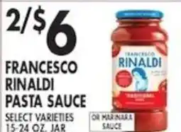 Pioneer Supermarkets Francesco Rinaldi pasta sauce offer