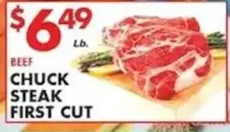 Pioneer Supermarkets Beef Chuck Steak First Cut offer