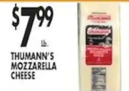 Pioneer Supermarkets Thumann's Mozzarella Cheese offer