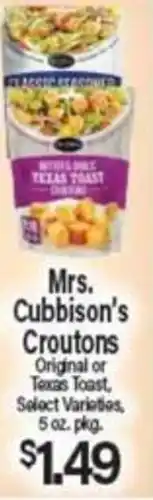 Angelo Caputo's Fresh Market Mrs. Cubbison's Croutons offer