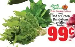 Angelo Caputo's Fresh Market Locally Grown From Goebbert's Farm Fresh Red or Green Dandelions or Mint offer