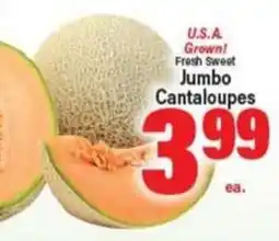Angelo Caputo's Fresh Market U.s.a. Grown! Fresh Sweet Jumbo Cantaloupes offer