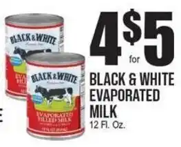 Extra Supermarket Black & White evaporated milk offer