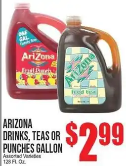 Extra Supermarket Arizona drinks, teas or punches gallon offer