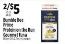 Pioneer Supermarkets Bumble Bee Prime Protein on the Run Gourmet Tuna offer