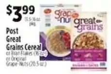 Pioneer Supermarkets Post great grains cereal offer