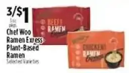 Pioneer Supermarkets Chef Woo Ramen Express Plant-Based Ramen offer