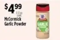 Pioneer Supermarkets McCormick Garlic Powder offer