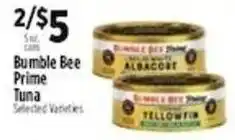 Pioneer Supermarkets Bumble Bee Prime Tuna offer