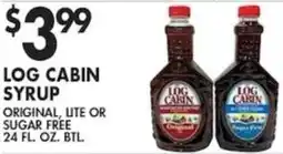 Pioneer Supermarkets Log Cabin Syrup offer