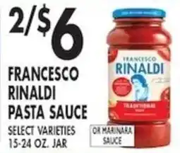 Pioneer Supermarkets Francesco Rinaldi pasta sauce offer