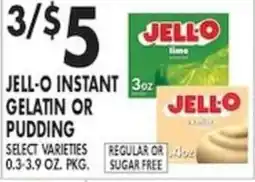 Pioneer Supermarkets Jell-O instant gelatin or pudding offer
