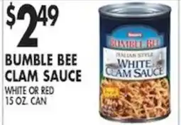 Pioneer Supermarkets Bumble Bee Clam Sauce offer