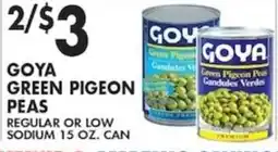 Pioneer Supermarkets Goya green pigeon peas offer