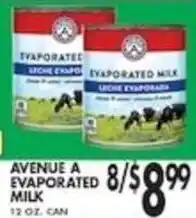 Pioneer Supermarkets Avenue A evaporated milk offer