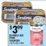 Pioneer Supermarkets Bumble Bee pink salmon offer