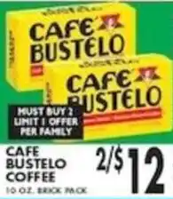 Pioneer Supermarkets Cafe Bustelo coffee offer