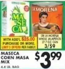 Pioneer Supermarkets Maseca corn masa mix offer