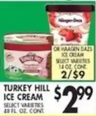 Pioneer Supermarkets Turkey Hill ice cream offer