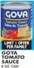Pioneer Supermarkets Goya tomato sauce offer