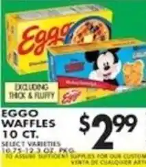 Pioneer Supermarkets Eggo waffles offer