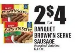Extra Supermarket Banquet brown'n serve sausage offer
