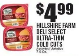 Extra Supermarket Hillshire Farm deli select ultra-thin cold cuts offer