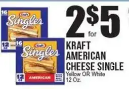 Extra Supermarket Kraft Singles American Cheese Single offer