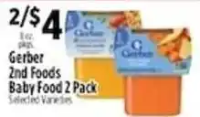 Pioneer Supermarkets Gerber 2nd Foods Baby Food 2 Pack offer