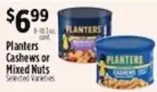 Pioneer Supermarkets Planters Cashews or Mixed Nuts offer