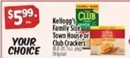 Pioneer Supermarkets Kellogg's Family Size Town House or Club Crackers offer