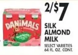 Pioneer Supermarkets Danimals silk almond milk offer