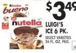 Pioneer Supermarkets Kinder bueno nutella ice offer