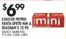 Pioneer Supermarkets Coke-dr pepper-fanta-sprite-mm & seagram's mini offer