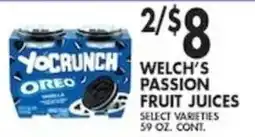 Pioneer Supermarkets Welch's passion fruit juices offer