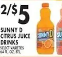 Pioneer Supermarkets Sunny D Citrus Juice Drinks offer