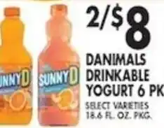 Pioneer Supermarkets Sunny D Drinkable Yogurt offer