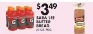 Pioneer Supermarkets Sara Lee butter bread offer