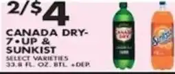 Pioneer Supermarkets Canada Dry 7-Up & Sunkist offer