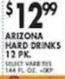 Pioneer Supermarkets Arizona hard drinks offer