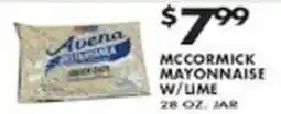 Pioneer Supermarkets McCormick mayonnaise w/lime offer