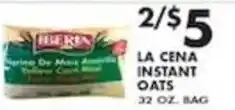 Pioneer Supermarkets Iberia La Cena Instant Oats offer