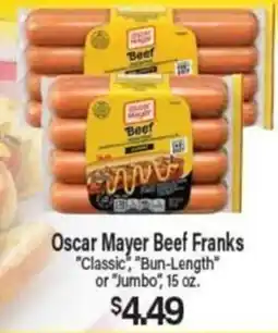 Angelo Caputo's Fresh Market Oscar Mayer Beef Franks offer
