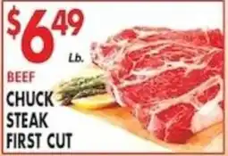 Pioneer Supermarkets Beef Chuck Steak First Cut offer
