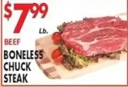 Pioneer Supermarkets Beef Boneless Chuck Steak offer