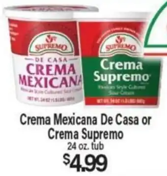 Angelo Caputo's Fresh Market Crema Mexicana De Casa or Crema Supremo offer