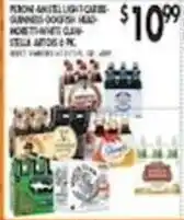 Pioneer Supermarkets Purina Anise Light Cheese, Guinness Dogfish Head, North-West Clam, Stella Artois 6 PK offer