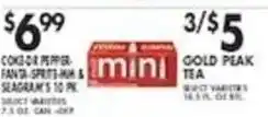 Pioneer Supermarkets mini gold peak tea offer
